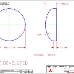 36"OD-.250"MIN-2.00"FL